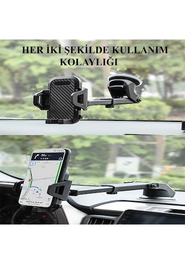 Batcell Universal Vantuzlu Araç İçi Araba Cep Telefonu Tutucu