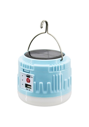 Usb - Solar Şarjlı Askılı Kamp Lambası - Powerbank Çok renkli