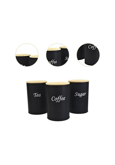 Trendooze Baharatlar İçin Mutfak Kutusu Seti Siyah Model Siyah