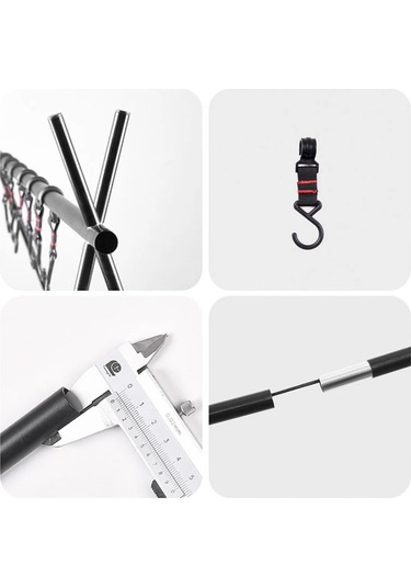 Kamp Rafı Katlanır Çantalı 6 Taşıma Askılı