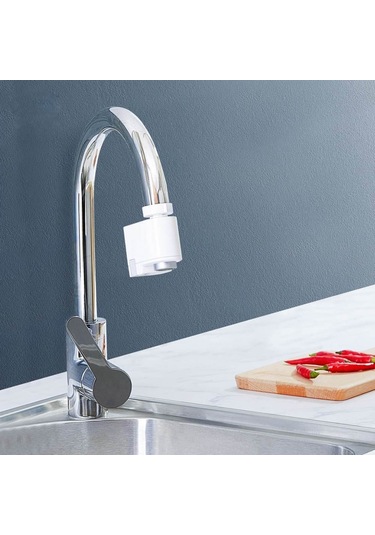 Lemestar Beyaz Akıllı Sensörlu Su Koruyucu - Yumruk Girişiyle Otomatik Su Akışı, 6 Ay Pil Ömrü, Mutfak/banyo Lavaboları İçin Kolay Kurulum, Taşma Korumalı Beyaz