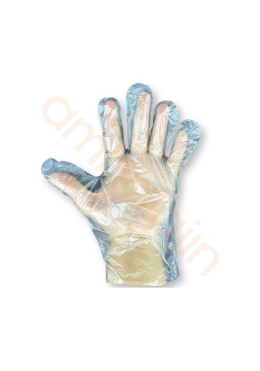 10 Paket Burpak 100'lü Large Tek Kullanımlık Şeffaf Eldiven Hdpe