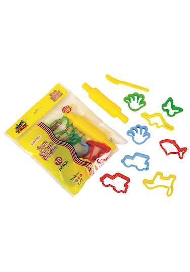 Trix Panda Kids Hamur Kalıpları Ve Merdane 10 Parça Karışık Renk
