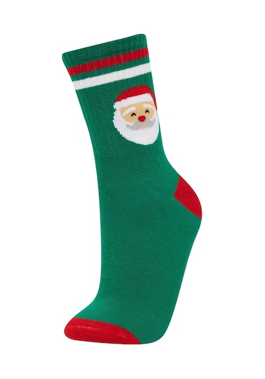 DeFacto Kız Çocuk Yılbaşı Temalı 2'li Pamuklu Uzun Çorap E2960A8NSKR1 DeFacto Kız Çocuk Yılbaşı Temalı 2'li Pamuklu Uzun Çorap E2960A8NSKR1