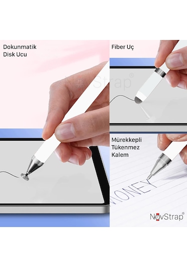 Novstrap Casper Via S40 L40 L30 S48 S30 S20 S38 L20 S10 İle Uyumlu 3in1 Dokunmatik Tablet Kalemi