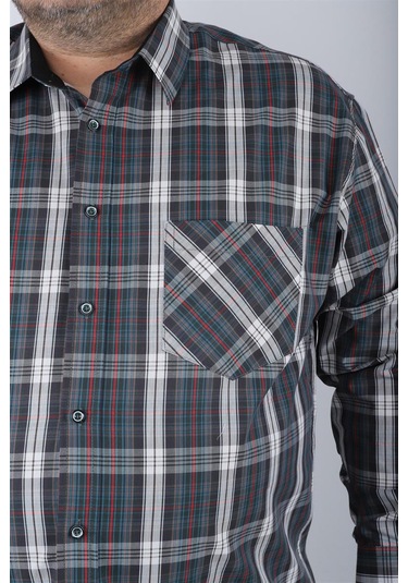 Starbattal Büyük Beden Erkek Gömlek Line Square 23366 NEFTI