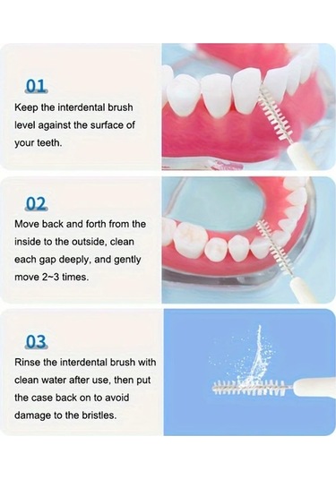 Willowhaven 10lu Diş Arası Fırçası Rastgele Renk Nylon Kıllı Braces Plak Temizleme