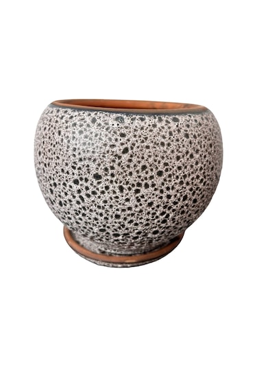 Krem Kahve Şekilli Artistik Çift Sırlı İç ve Dış Mekan Kullanımlı