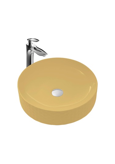 Paluci Paula Matt Ocher Yellow Çanak Lavabo