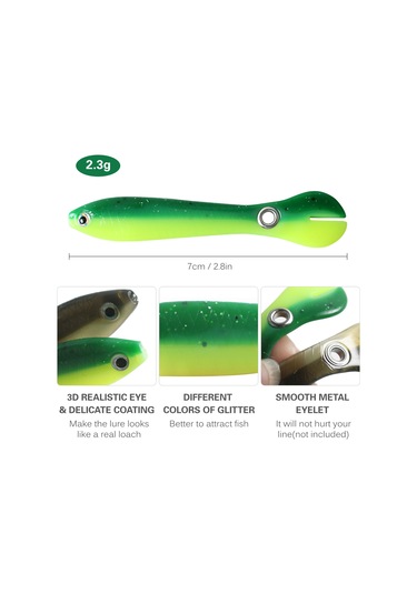 Neevoyu Tatlı Ve Tuzlu Su İçin Yüzen Yem Balık Avı Oltası - 7cm Yumuşak Yem