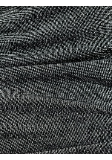 Koton Drapeli Degaje Yaka Askılı Mini Simli Sırt Detaylı Abiye Elbise Siyah 5wak80173fk Siyah