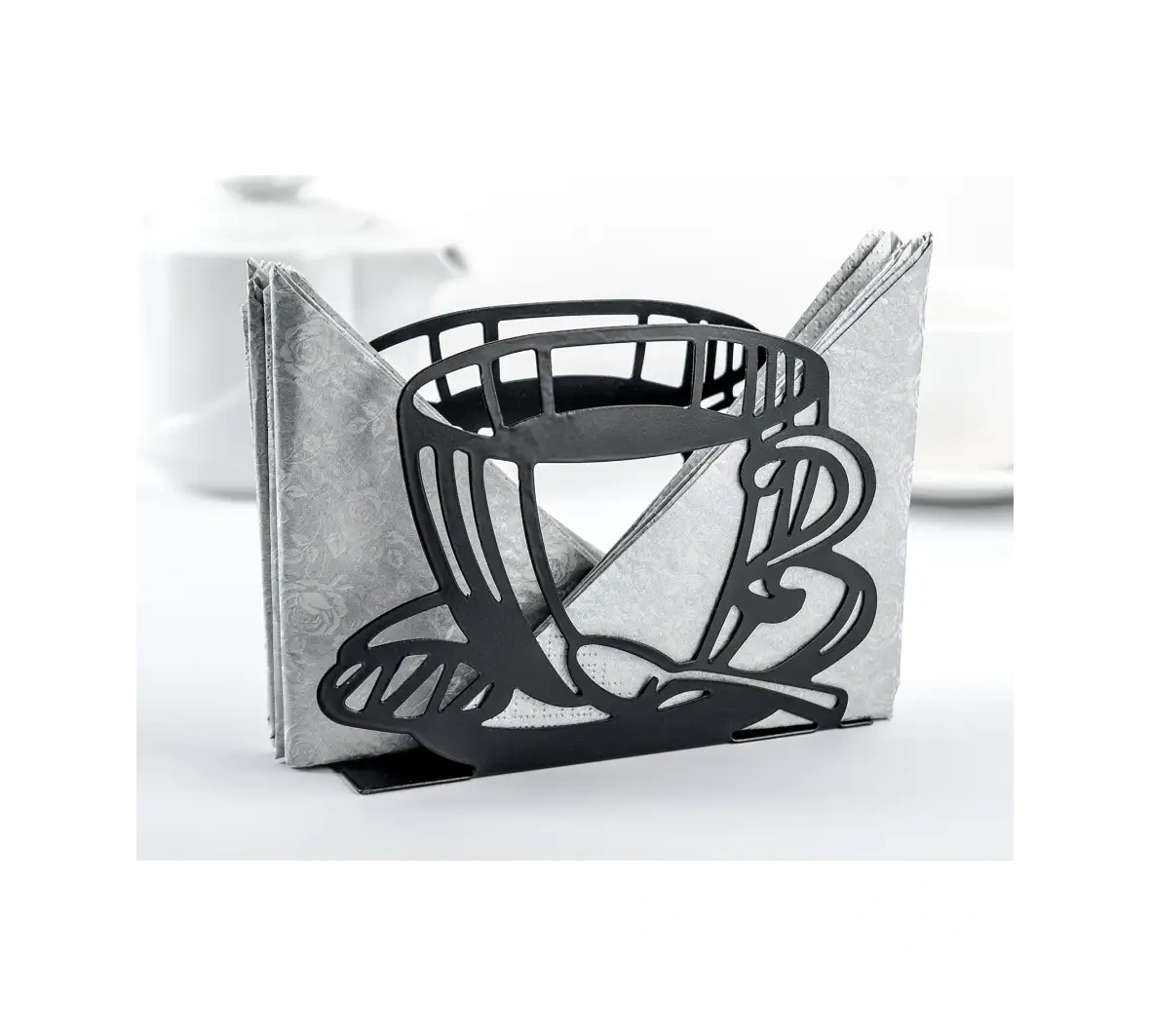 Skyphos Mutfak Masası İçin Siyah Metal Peçetelikler 66870912 Siyah