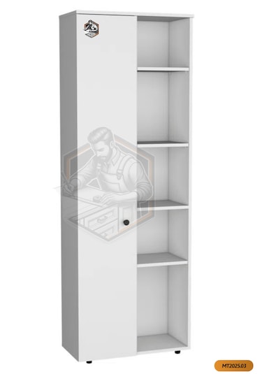 Tamamı Mdf Tek Kapaklı Ve Açık Raflı Çok Amaçlı Mutfak Dolabı/kav