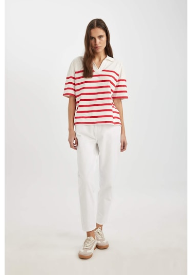 DeFacto Paperbag Cepli Paperbag Bel Standart Paça Gabardin Kumaş Pantolon S2790AZ24SMWT32