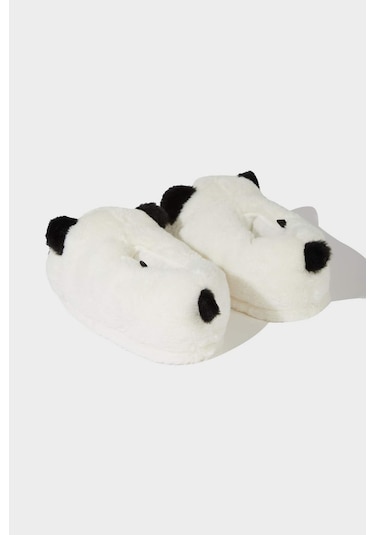 Defacto Erkek Çocuk Panda Temalı Düz Taban Panduf A8256a825wnbk21 Siyah