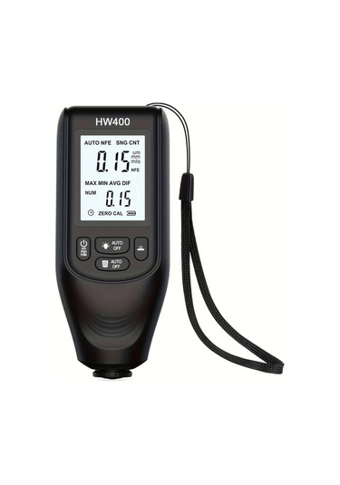 Beyaz Hw400 Yüksek Hassasiyetli Dijital Kaplama Kalınlık Ölçer, Çift Fe & Nfe Uçlar, 0-2000um Ölçüm Aralığı, Abs Malzeme, Pil İle Çalışır, Montaj Gerektirmez, Otomotiv Boya Ve Metal Kaplama Testi İçin