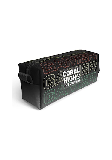 Coral High Siyah Gri Gamer Desenli 3 Lü Okul Çanta Seti Set0123640