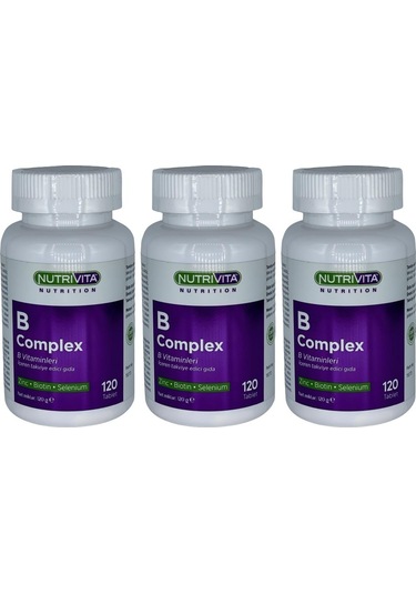 Nutrivita Nutrition Vitamin B Complex 3x120 Tablet B Vitamini Kompleks