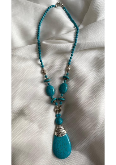 Özel Tasarım Firuze Kolye Turkuaz