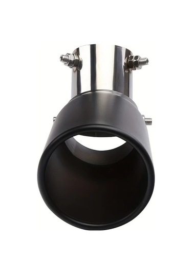 Pazly Siyah 63-89mm Aşağı Kavisli Paslanmaz Çelik Egzoz Ucu, Yüksek Dayanıklı, Korozyona Dayanıklı Jiletli