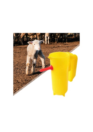 Suntek 800ml Kuzu Besleme Kapları Küçük Kuzu Keçi Sarısı