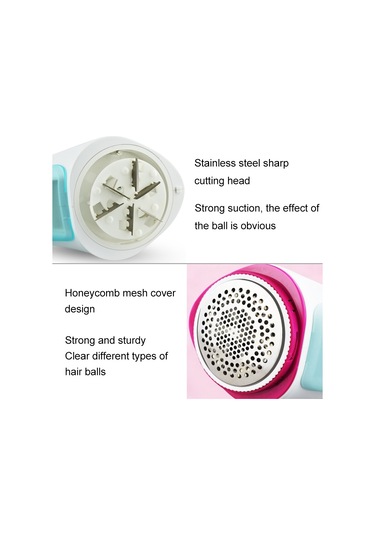 Sones Bz-117z-a Usb Şarjlı 6 Bıçaklı Başlı Kürk Topu Düzeltici Mavi