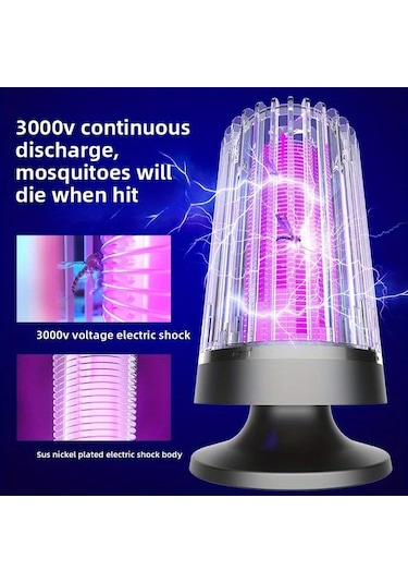 Boatshop1 Mavi Mosquito Killer Lamba Ev Ofis Okul Restoran Yatak Odası Için Sessiz Işiksız Sinek Kovucu
