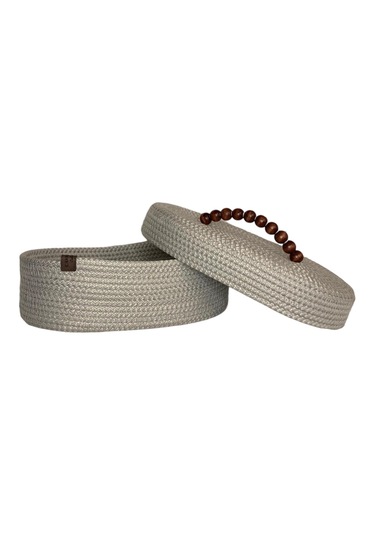 Oval Bonucuklu Kutu Gri
