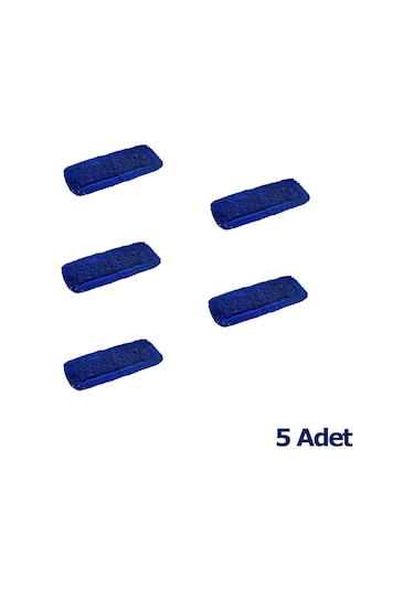 Cod-ex Orlon Nemli Palet Tablet Toz Toplama Statik Mop Mavi 5'li 50 CM