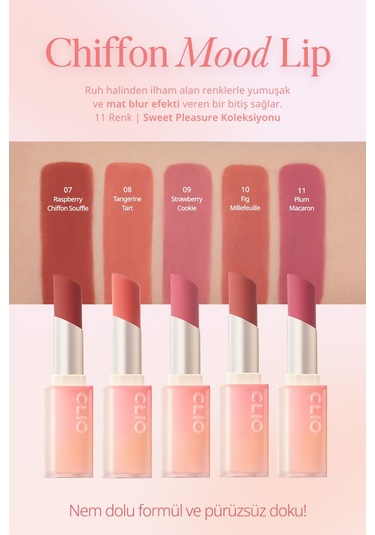 Clio Chiffon Mood Lip 09 Strawberry Cookie