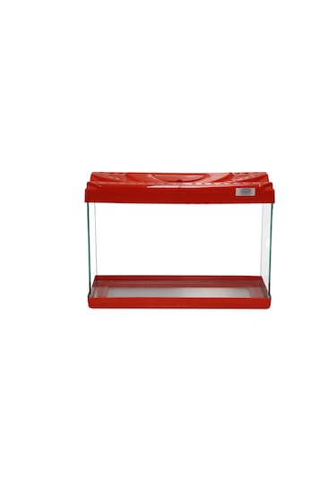 Kanki Pet KP3018 Renkli Kapak Mini Akvaryum Kırmızı 30 CM