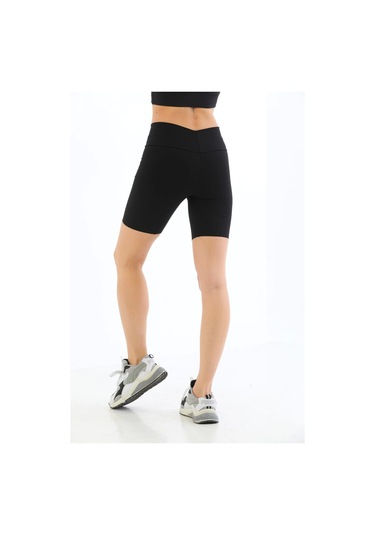 Yeni Sezon Toparlayıcı Sıkılaştırıcı Şekillendirici Lazer Kesim Biker Korseli Tayt SiYAH