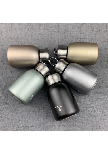 Ruicoo Hafif Ve Taşınabilir Paslanmaz Çelik Termos Şişe - 300ml Çok Renk Seçeneği Siyah