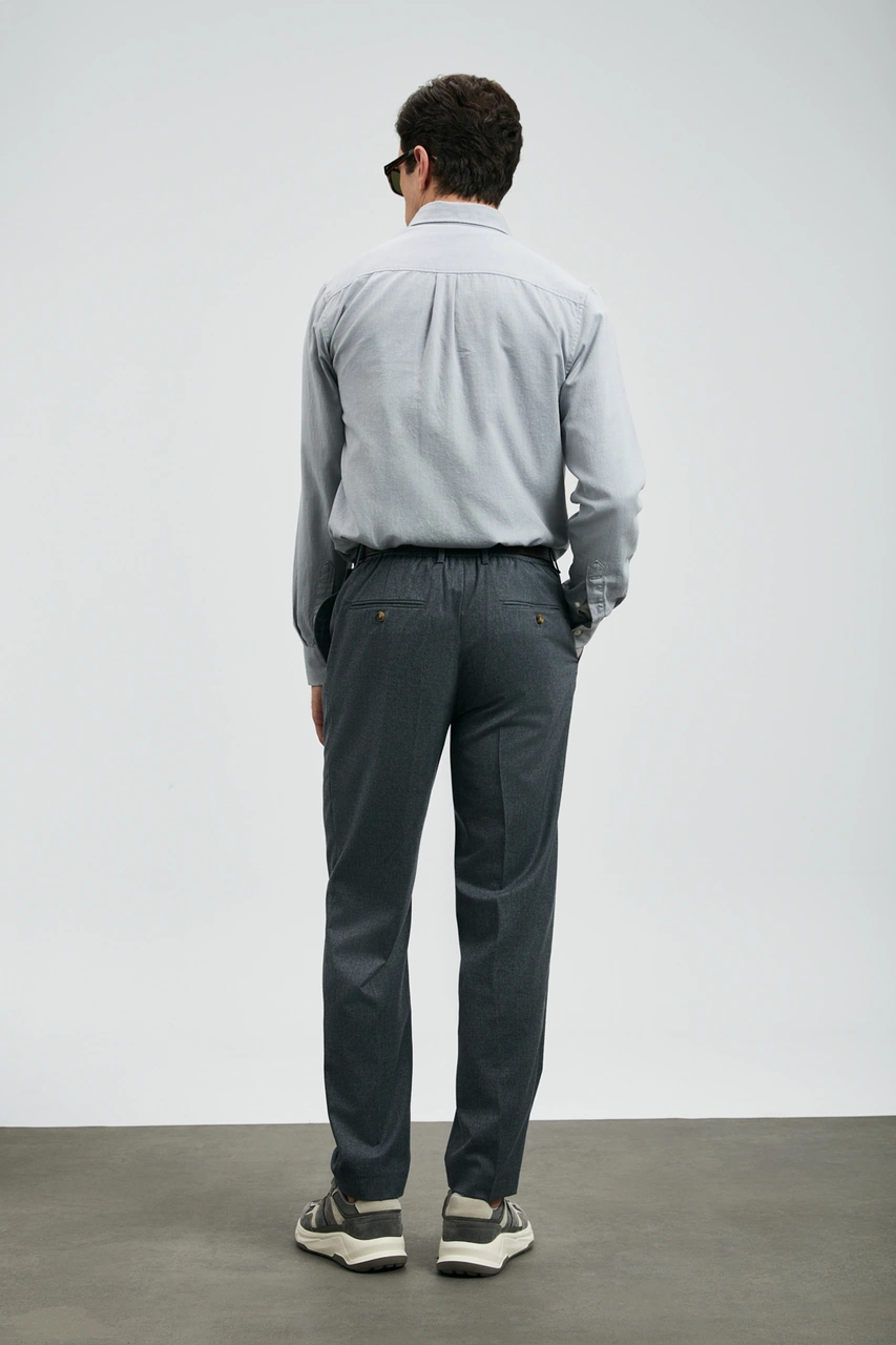 Lufian Danıel Erkek Basic Gömlek Regular Fit Açık Gri Açık Gri 112010676100180 Açık Gri