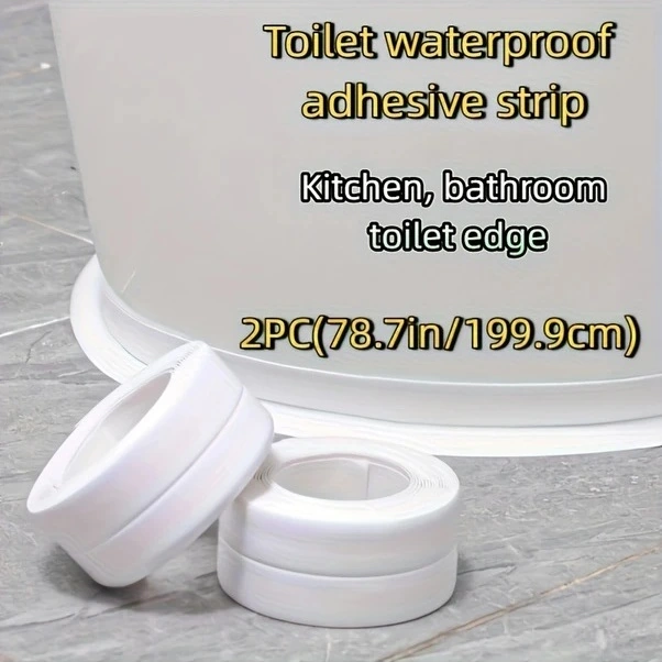 Trendooze Sunshine022 2 Rulo 39.37in Tuvalet Dolgu Şeridi - Kendinden Yapışkanlı Su Yalıtım Bandı Mutfak