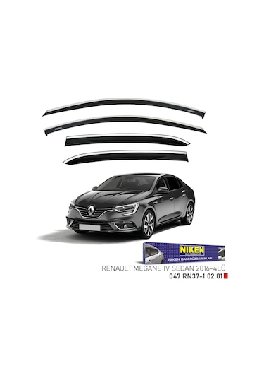 Niken Renault Megane 4 Cam Rüzgarlığı Kromlu Sedan 2016+ Niken 047 Rn37-1 02 01