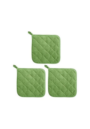 Novahub Yeşil 3 Adet Mutfak Tencere Tutucular Placemats Kolay Temizlenebilir Yeniden Kullanılabilir Isıya Dayanıklı Fırın Tencere Tutucular Yeşil