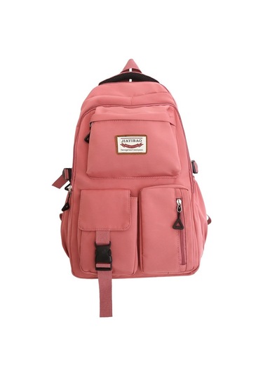 Harajuku Tarzı Kore Modası Okul Sırt Çantası - Ortaokul Ve Lise Öğrencileri İçin Şık Ve Trend Kampüs Çantası, Genç Kızlar İçin Modaya Uygun Sırt Çantası Pembe