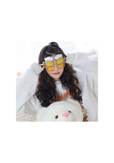 Yeşil Bira Kupası Gözlük Dökülen Bira Kupası Tasarım Bardak Sahne Şişe Komik Gözlük Parti Malzemeleri