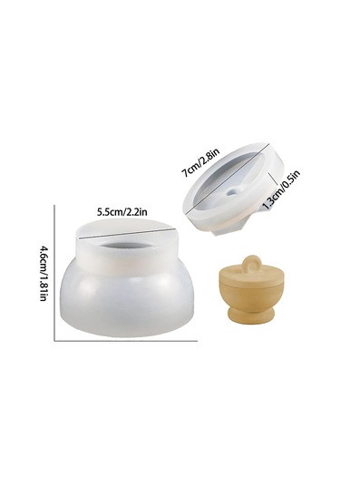 Silikon Taş Tozu Ayaklı Mumluk Mücevher Saklama Kutusu Kalıbı