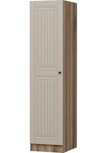 Minar Kale 1 Kapaklı Dolap İlkbahar Mebran 190cm - Dore/kumtaşı - Raflı Çok Renkli