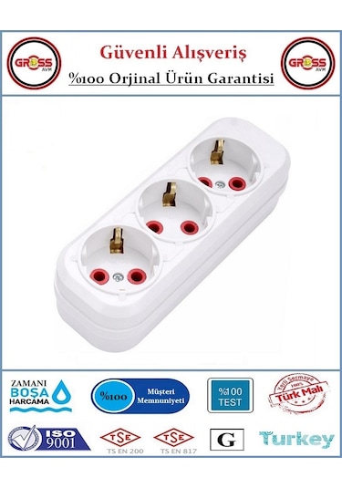 Fetih Üçlü Topraklı Grup Priz Klemensli - Kablosuz