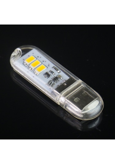 Sones 1,5 W Flash Disk Tarzı Usb Işık, 140 Lm 3 Led Smd 5630 Dokunmatik Anahtarlı Sıcak Beyaz Işık