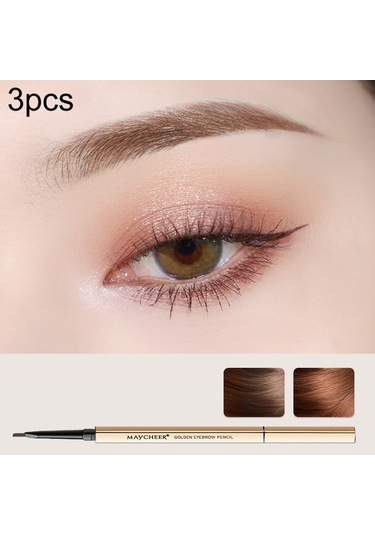 Sones Adet Maycheer 3117 Küçük Altın Külçe Çift Kaş Kalemi İnce Başlık Su Geçirmez Akmayan Kaş Kalemi 1 Koyu Kahve Rengi