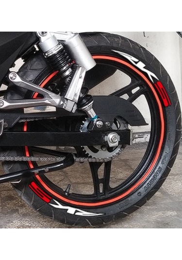 RKS Motorsiklet Lastik Stikeri Ince Yanak uyumlu Lastik Sticker 8 Adet