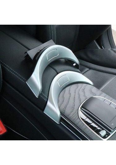 Besthome1 Mercedes C W205 Konsol Düğme Kapağı Karbon Fiber Gümüş Renk 1-gang Yenileme Kiti 1-gang