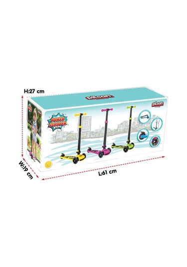 Pilsan Power 3 Tekerlekli Scooter Pembe