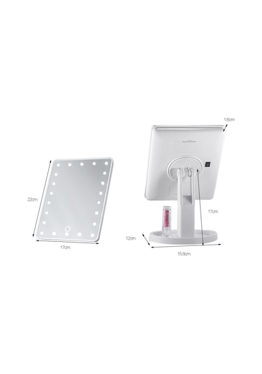 16 Led Işıklı Makyaj Aynası Beyaz