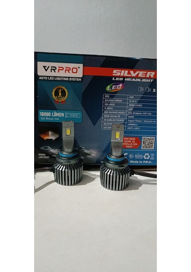 Hb3-9005 Vrpro Silver 6000k-6500k Xenon Saf Beyaz Işık Ledvzenon