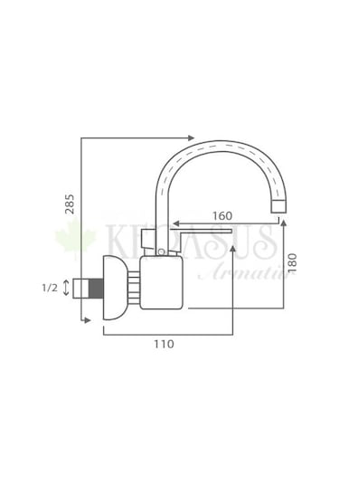 Kerasus Saturn Serisi - Mix Üstten Aplike Evye Bataryası 40ø